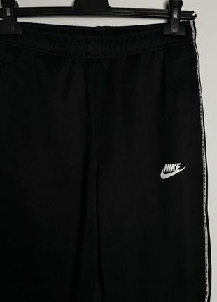 Спортивні штани nike чорні з лампасами найк спортивки джогери оригінал2 фото