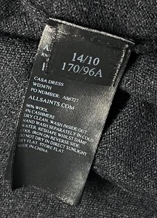 Шерстяное платье allsaints с добавлением кашемира интересного кроя3 фото