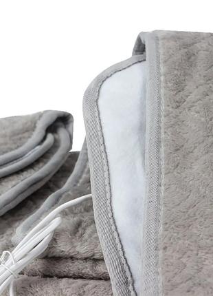 Электрическое одеяло lesko j-001 gray 180*200 см с подогревом от сети 220 вольт2 фото