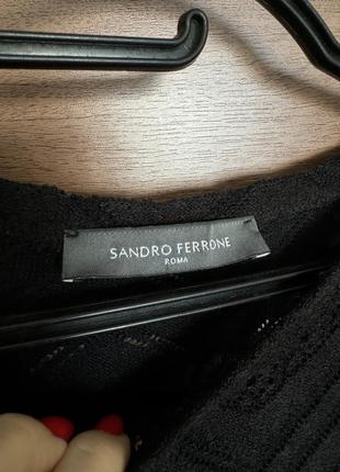 Платье вязаное черное sandro миди размер s италия 🇮🇹4 фото