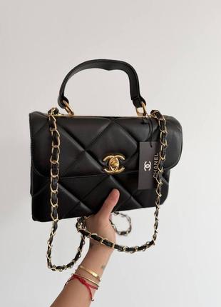 Сумка chanel black / gold2 фото