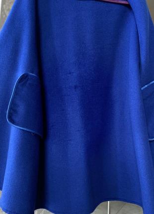 Кашемировое пальто кейп накидка кардиган шерсть шелк дефект оверсайз8 фото