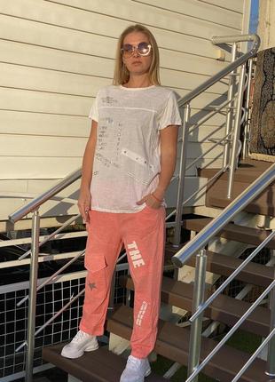 Футболочка базовая италия оверсайз лён