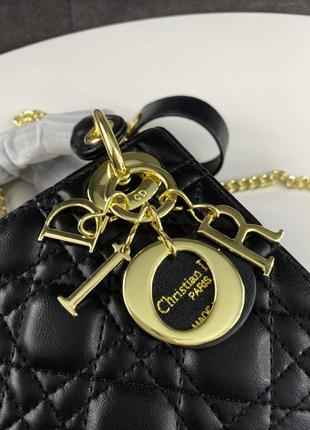 Сумка christian dior lady mini black9 фото