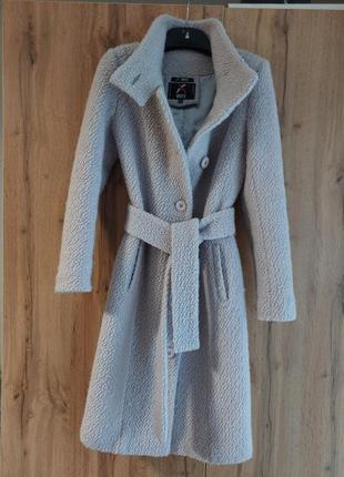 Пальто зимове вовняне (не синтетика!!) з натуральним хутром.2 фото