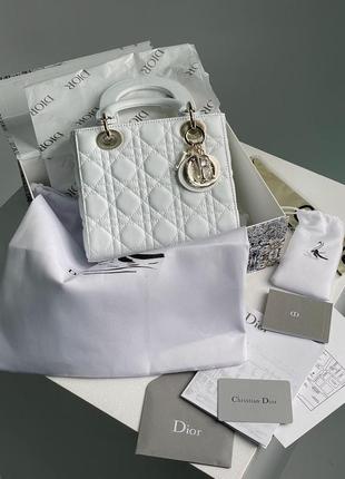 Сумка christian dior small lady dior my abcdior bag white3 фото