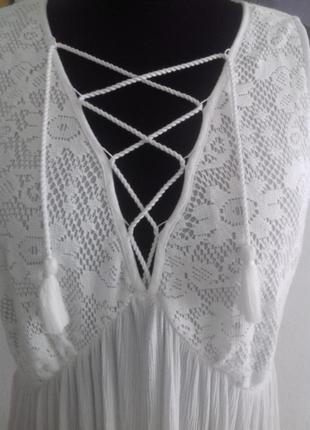 100% вискоза "жатка" очень красивая лёгкая ассиметричная блуза со шнуровкой м-л3 фото