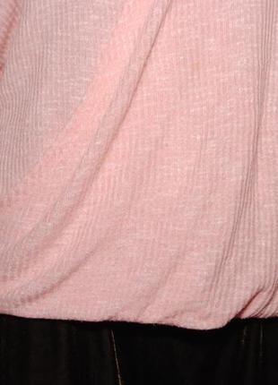 Трикотажна , меланжева, фактурна в рубчик блузка-кофта на запах atmosphere8 фото