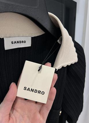 Сукня у стилі sandro paris чорне з білим комірцем