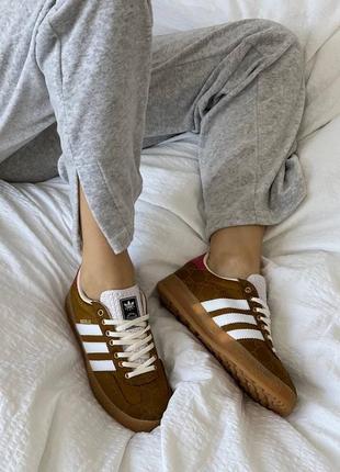 Кеды adidas gazelle x gucci caramel оверсайз. мужские кеды. женские кеды9 фото