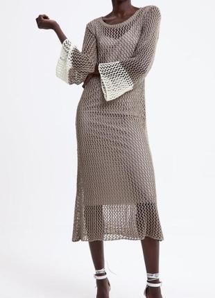 Плаття в'язане гачком zara на підкладці