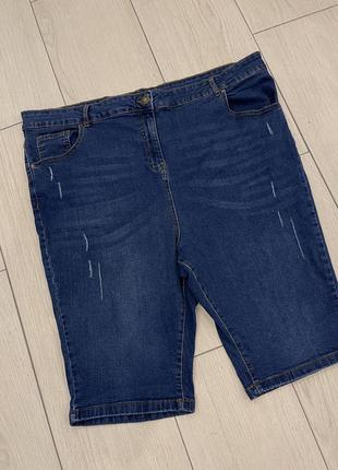 Стильные джинсовые шорты большого размера1 фото