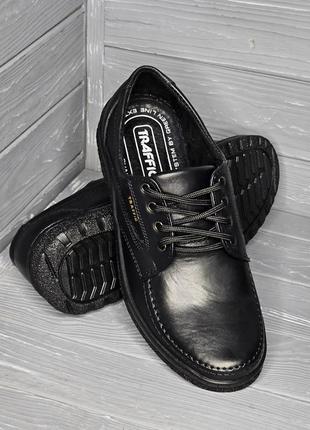 Кожаные мужские туфли на шнурке 39-48рр фирмы traffic!!!1 фото
