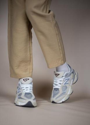 Стильные женские кроссовки для спорта и повседневного использования, new balance 9060 beige grey8 фото