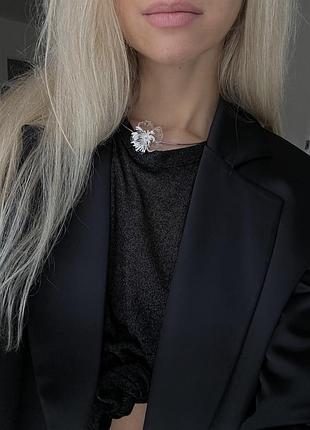 Чокер з квіткою9 фото