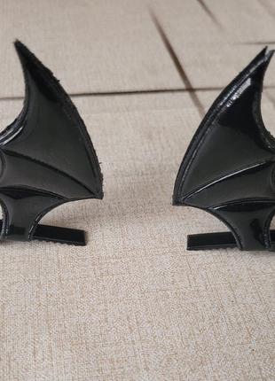 Комплектatch хеллоуин заколки в форме крыльев летучей мыши. готический детский