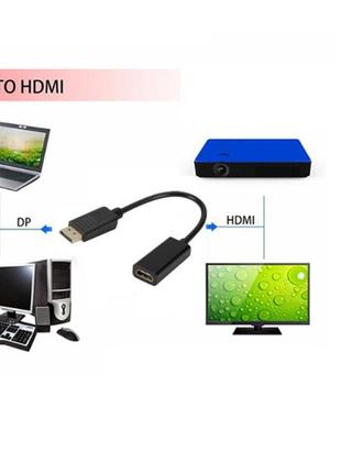 Адаптер перехідник displayport - hdmi black