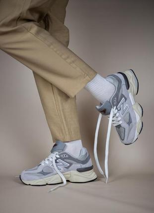 Стильные женские кроссовки для спорта и повседневного использования, new balance 9060 light grey4 фото