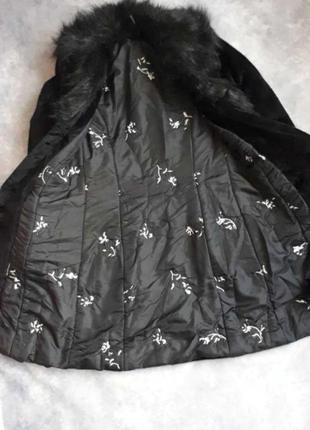 Пальто приталеного силуету з тканини з ворсом6 фото