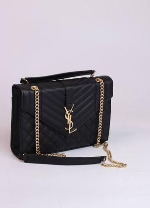 Ysl envelope mini black/женская сумка/женская сумочка