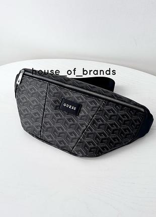 Чоловіча брендова сумка бананка guess ederlo g cube logo belt bag поясна сумочка гезз оригінал слінг на подарунок чоловіку подарунок хлопцю