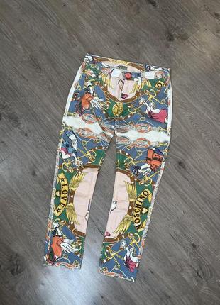 Love moschino duck print pants яркие брюки брюки1 фото