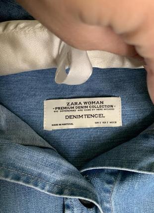 Крутая джинсовая рубашка zara /актуальная вещь7 фото