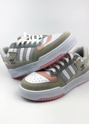 🔥adidas forum low grey&pink ✅1 фото