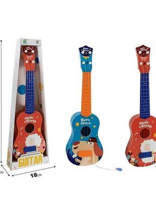 Гитара детская 50см 8083 a, 2 цвета, 4 струны, с медиатром