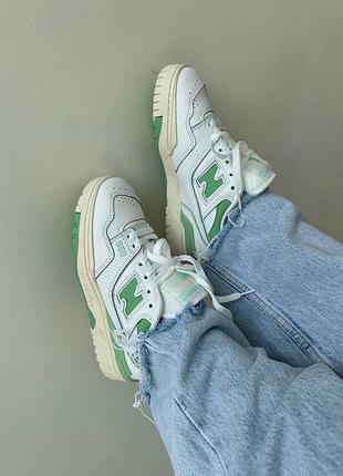 Кроссовки new balance 550 "green/white” кроссы кеды