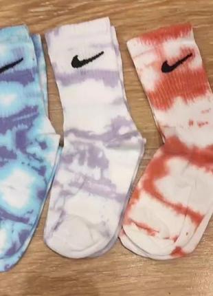 Шкарпетки nike tie-dye (комплект 3 пари)