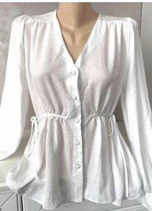 Шикарная белоснежная блуза1 фото