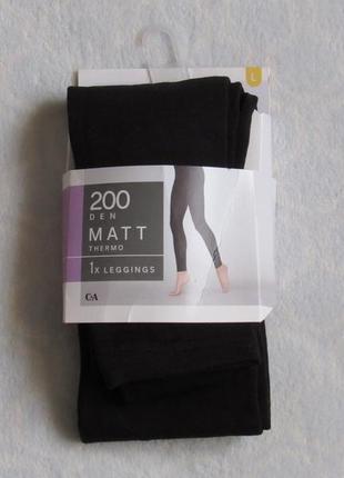 Леггинсы лосины капроновые термо с тонким начесом женские роз. l от c&a новые