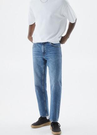 Джинси vintage fade straight fit jeans - pull&bear - 30 розмір