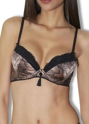 Роскошный гламурный сатиновый бюстгальтер пуш ап премиум-класса в стиле 1920-х годов aubade