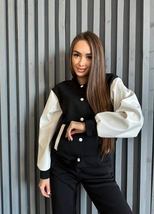 Утепленный спортивный костюм, бомбер + штаны6 фото