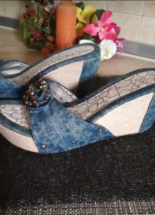 Джинсові шльопанці