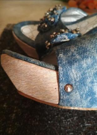 Джинсові шльопанці