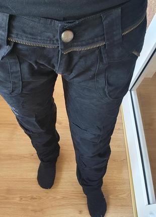 Базовые качественные коттоновые прямые брюки/брюки/джинсы в стиле милитари 38р4 фото