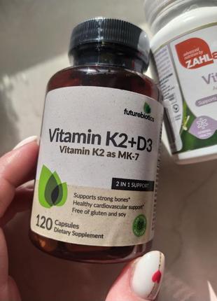 Futurebiotics, вітамін k2 + d3 з вітаміном k2 у формі мк-7, 120 капсул