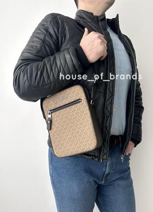 Michael kors henry logo flight bag чоловіча брендова сумка майкл корс оригінал сумочка месенджер мішель корс кросбаді на подарунок чоловіку хлопцю