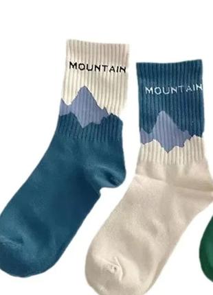 Носки с горами , разные носки , носки в стиле хип- хоп3 фото