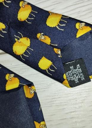 Шелковый галстук с симпатичным принтом овечки6 фото