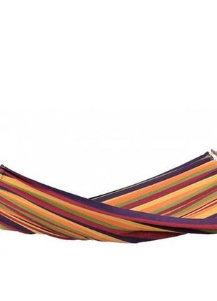 Мексиканский подвесной хлопковый гамак, с перекладинами 200*80см, разноцветный