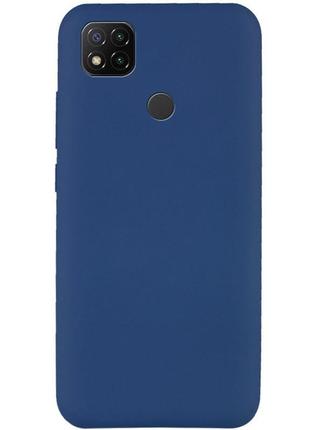 Чохол soft touch для camshield для xiaomi redmi note 9c силікон бампер темно-синій