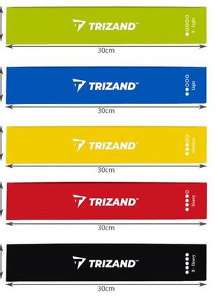 Набор резинок для упражнений, для фитнеса - 5 шт trizand9 фото