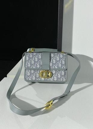 Сумка christian dior 30 montaigne chain bag grey dior oblique jacquard9 фото