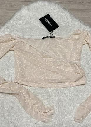 Топ напівпрозорий в горошок