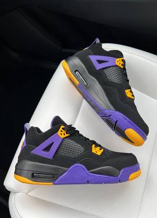 Кросівки jordan retro 4 black violet знижка