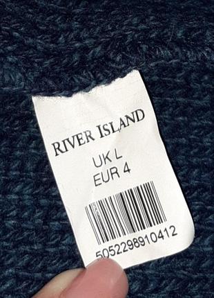 🤩1+1=3 теплий чоловічий синій кариган светр кофта river island, розмір 48 - 503 фото